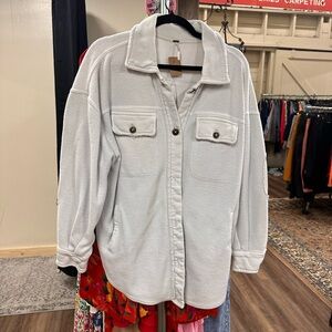 Free People Ruby Jacket very light blue almost white in color
